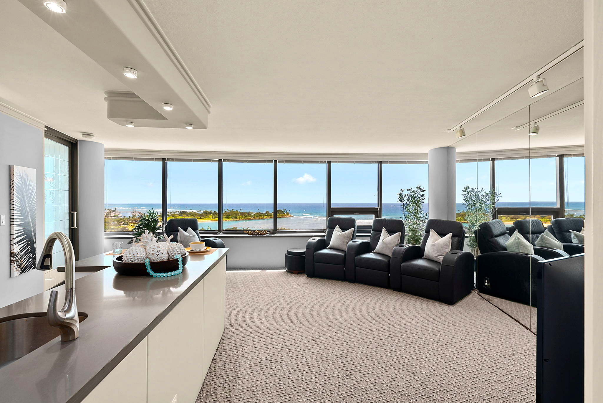 Oceanfront Living Room Panorama